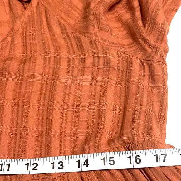 Wenderly  Women's Tunic Dress Brown Long Sleeve V-Neck Rayon Pullover Size S - Picture 6 of 7